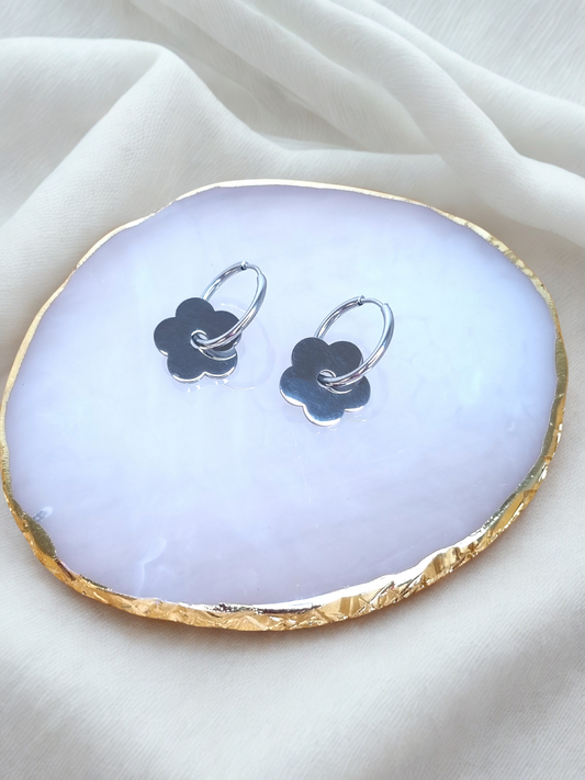 Boucles d'oreilles Célia argentées