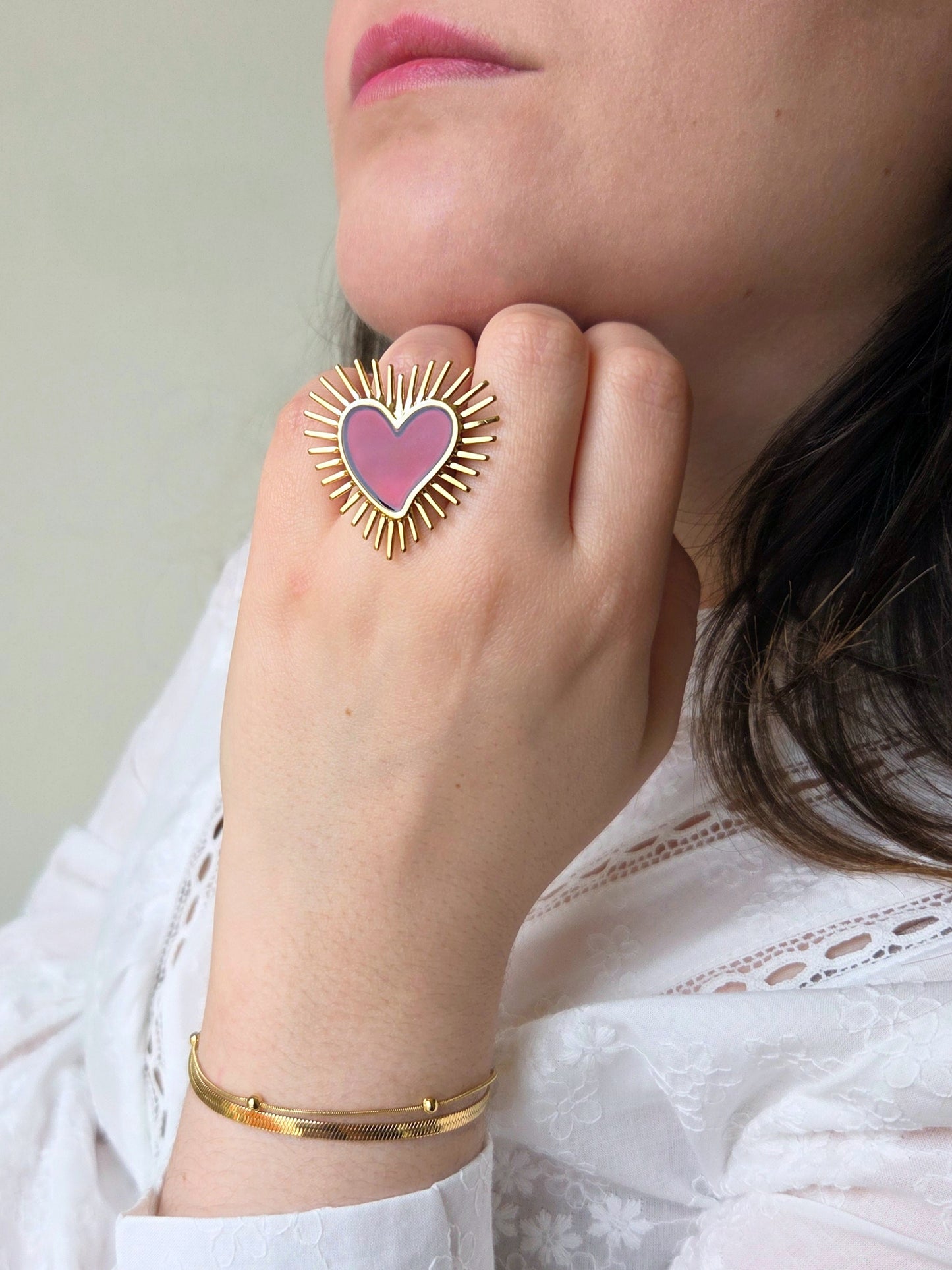 Bague Jade rouge