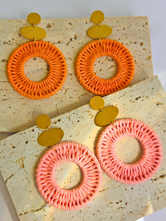 Boucles d'oreilles Shana orange