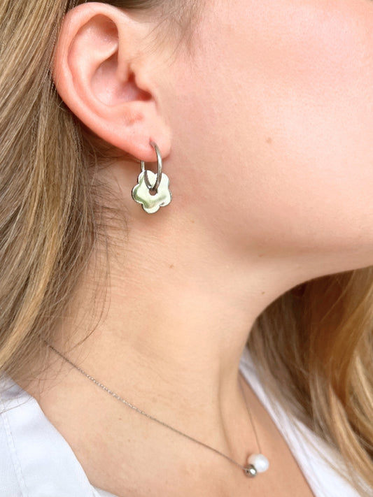 Boucles d'oreilles Célia argentées