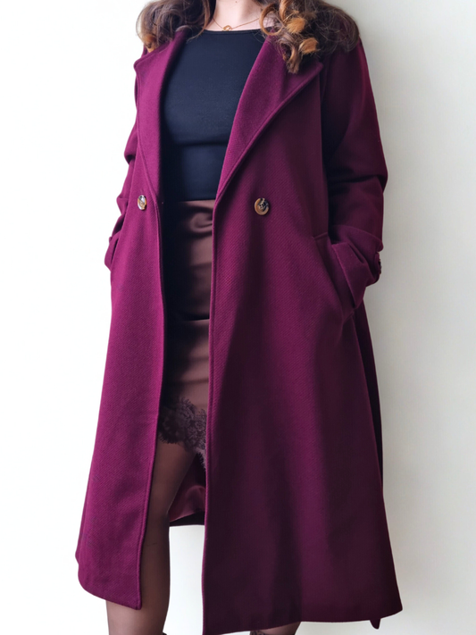 Manteau Gabrielle bordeaux