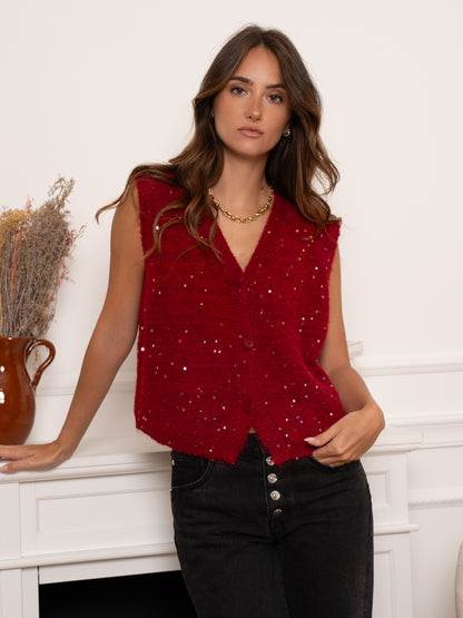 Gilet à sequins Audrey