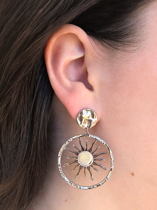 Boucles d'oreilles Marisol argentées