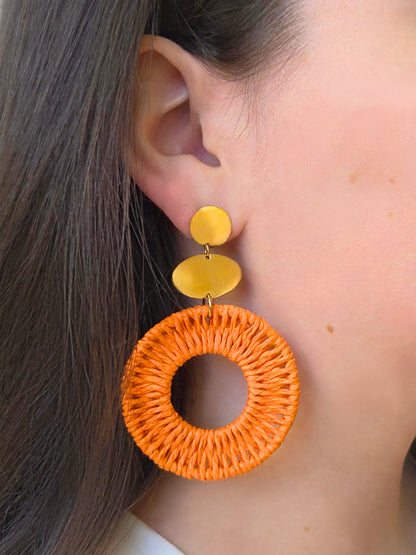 Boucles d'oreilles Shana orange