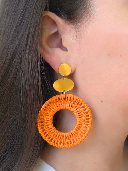 Boucles d'oreilles Shana orange