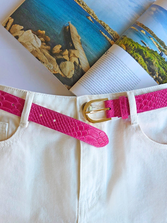 Ceinture Axelle framboise