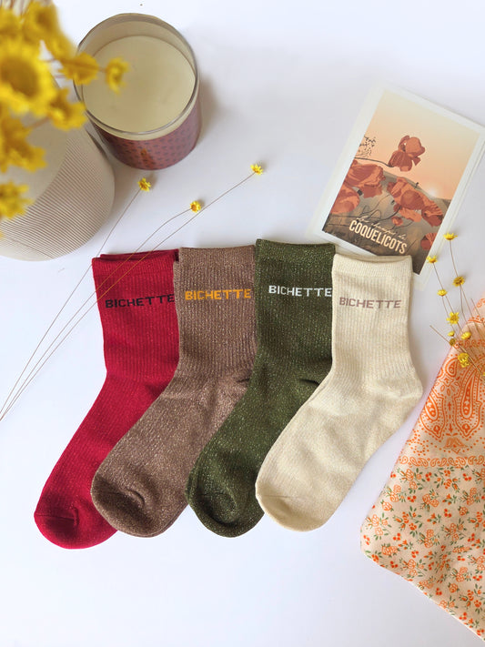 Chaussettes à paillettes Bichette