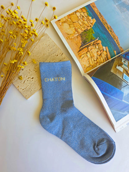 Chaussettes à paillettes Chaton