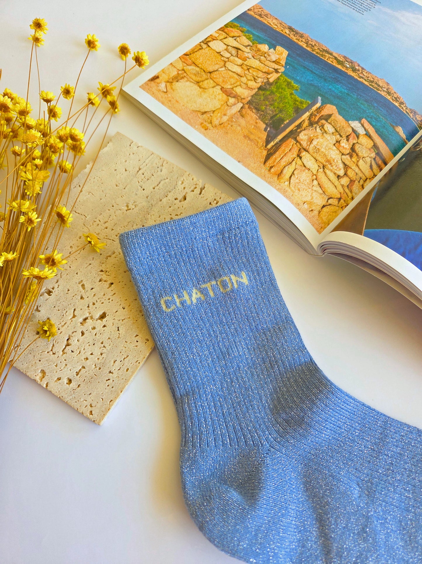 Chaussettes à paillettes Chaton