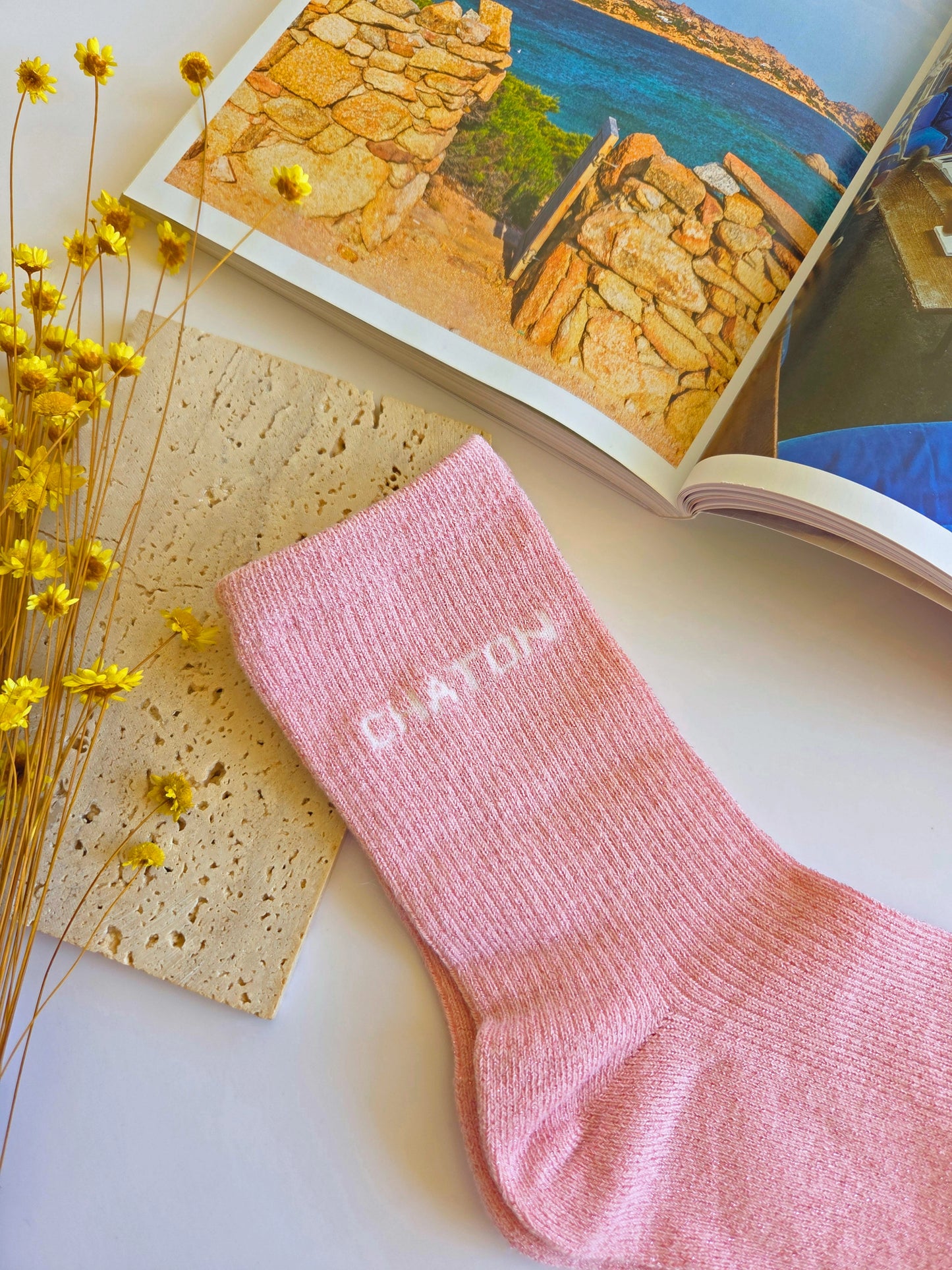 Chaussettes à paillettes Chaton