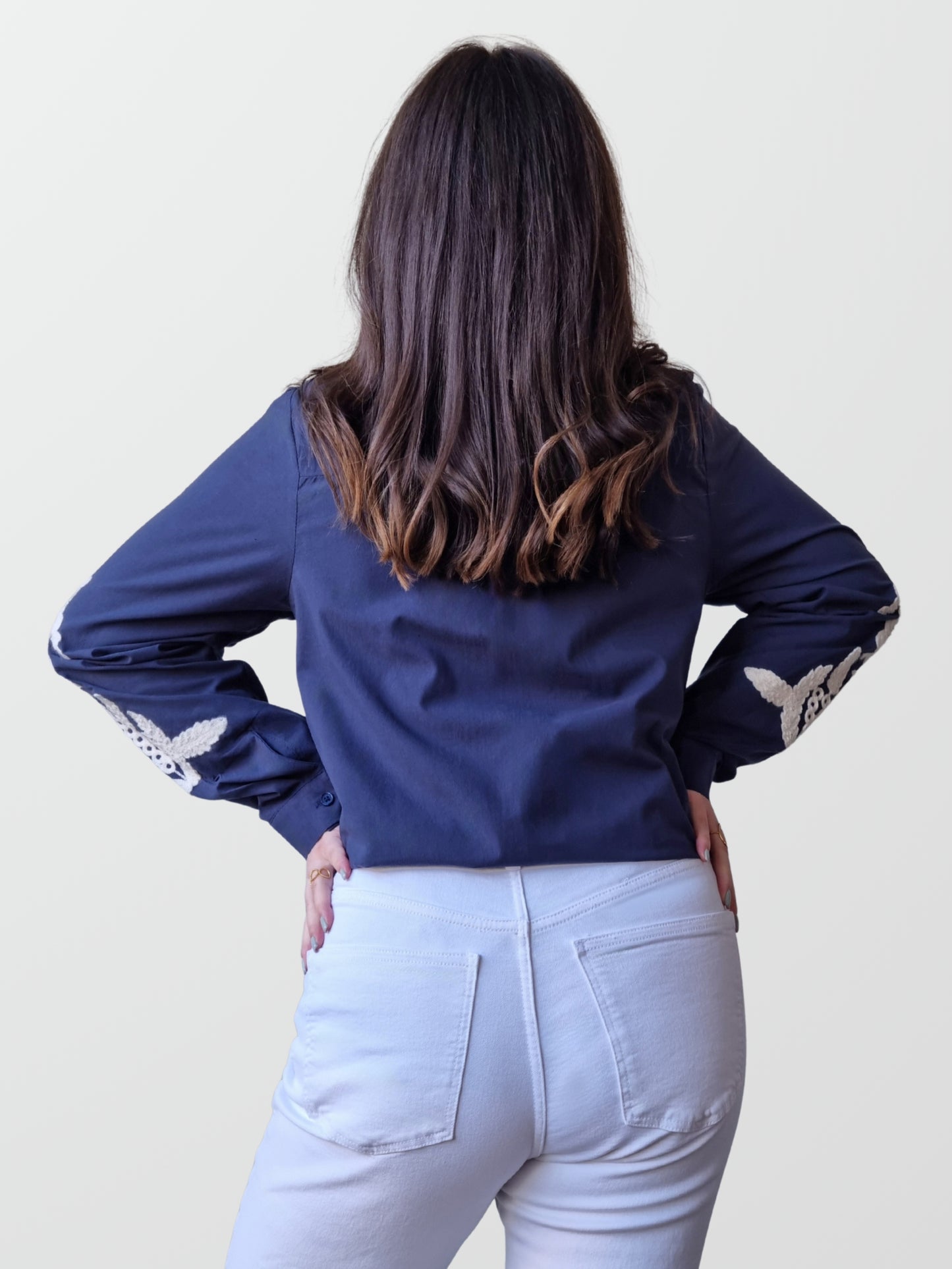 Chemise Iris marine