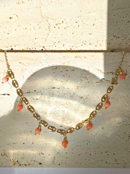 Collier Maïlys orange