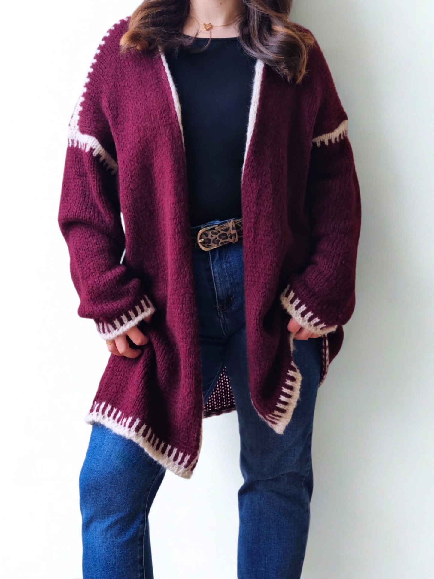 Gilet Clara bordeaux