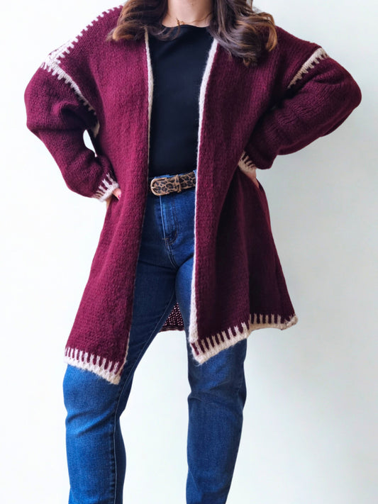 Gilet Clara bordeaux