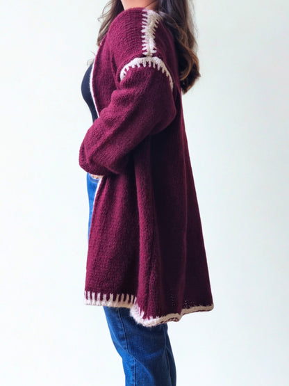 Gilet Clara bordeaux