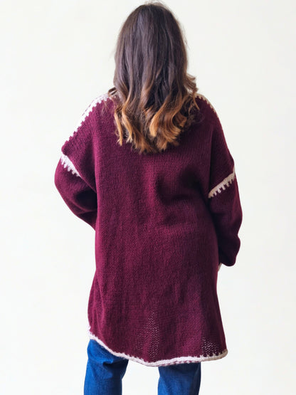 Gilet Clara bordeaux