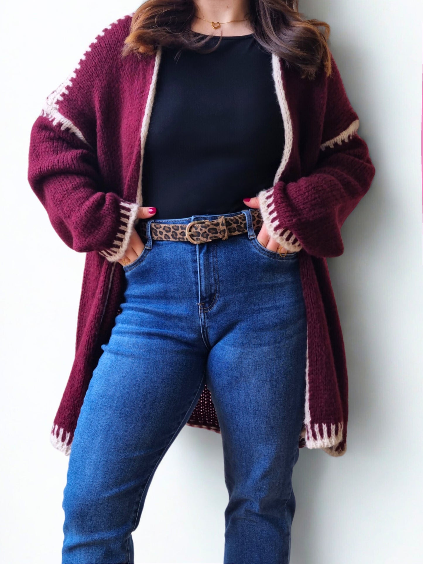 Gilet Clara bordeaux