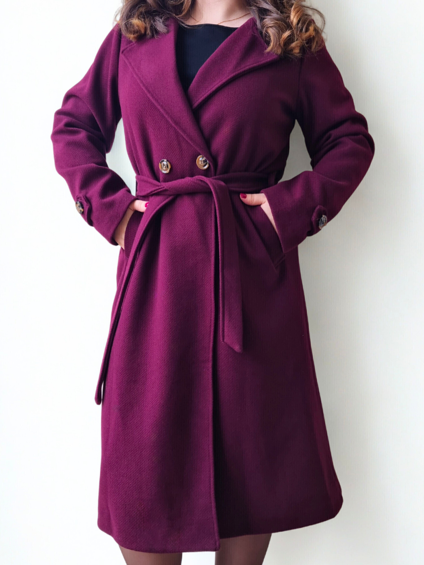 Manteau Gabrielle bordeaux