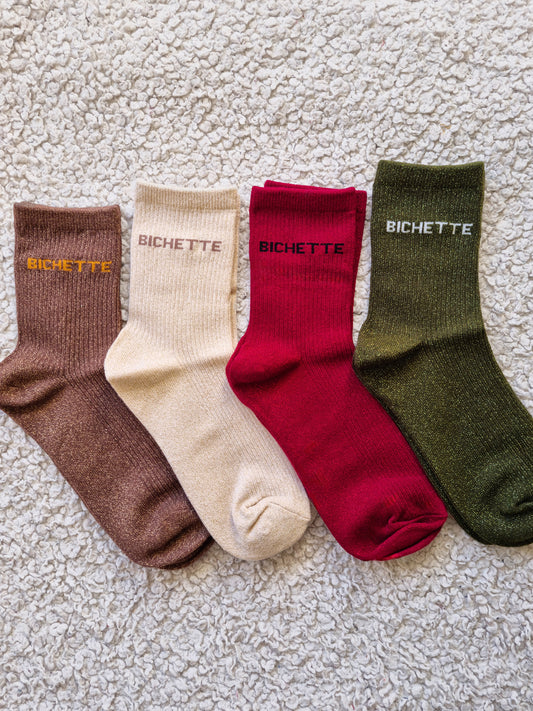 Chaussettes à paillettes Bichette